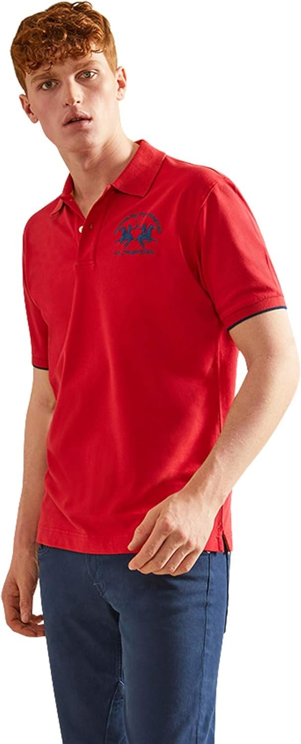 La Martina Polo Shirt Miguel in Red XL