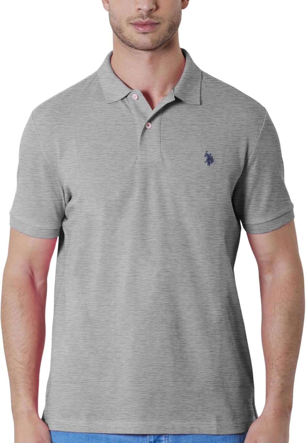 U.S. Polo Assn. Men's Classic Polo Shirt, Two-Button Closure Pique Polo Shirt,...