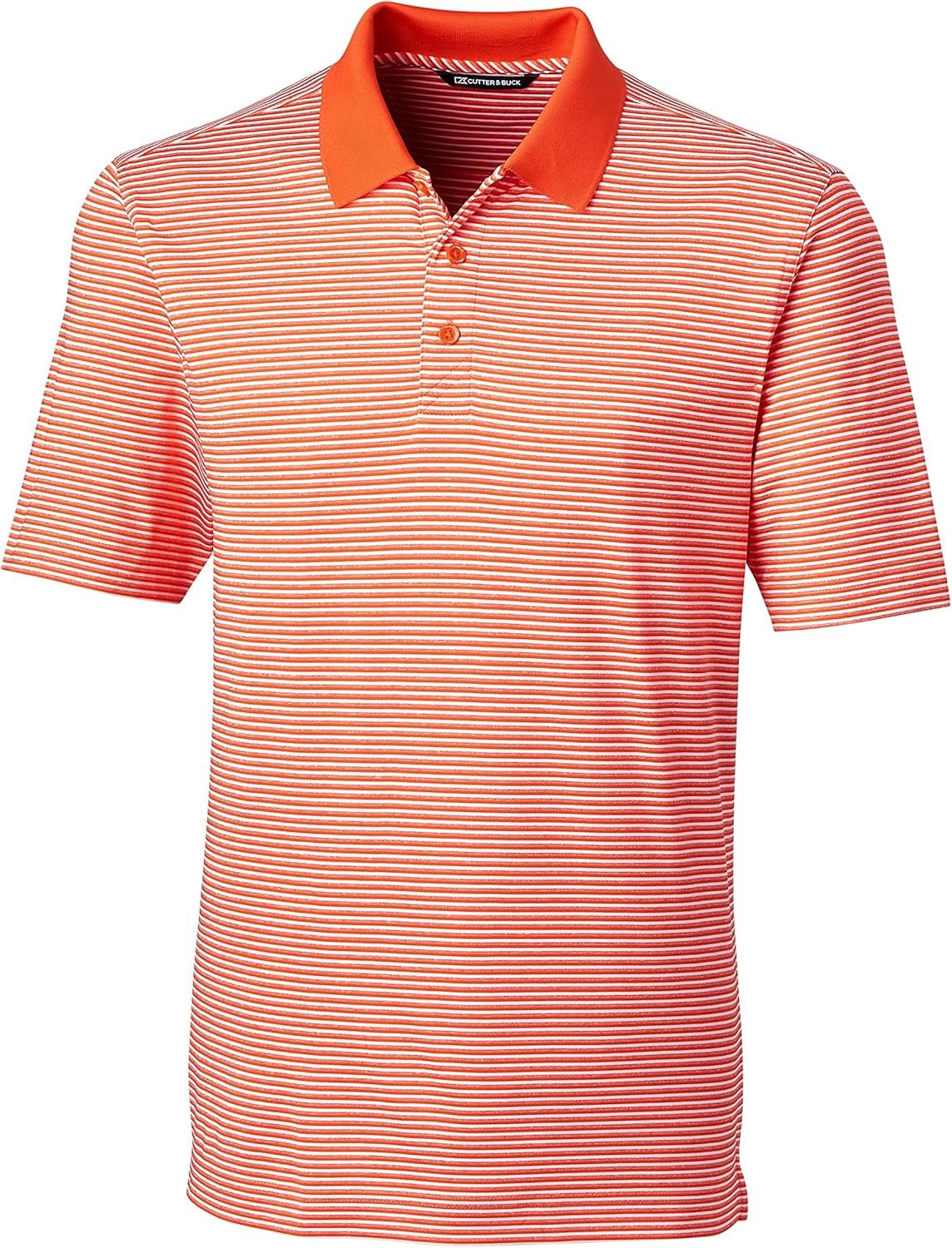 Cutter & Buck Mens Moisture Wicking Drytec UPF 50 Forge Tonal Stripe Polo Shirt