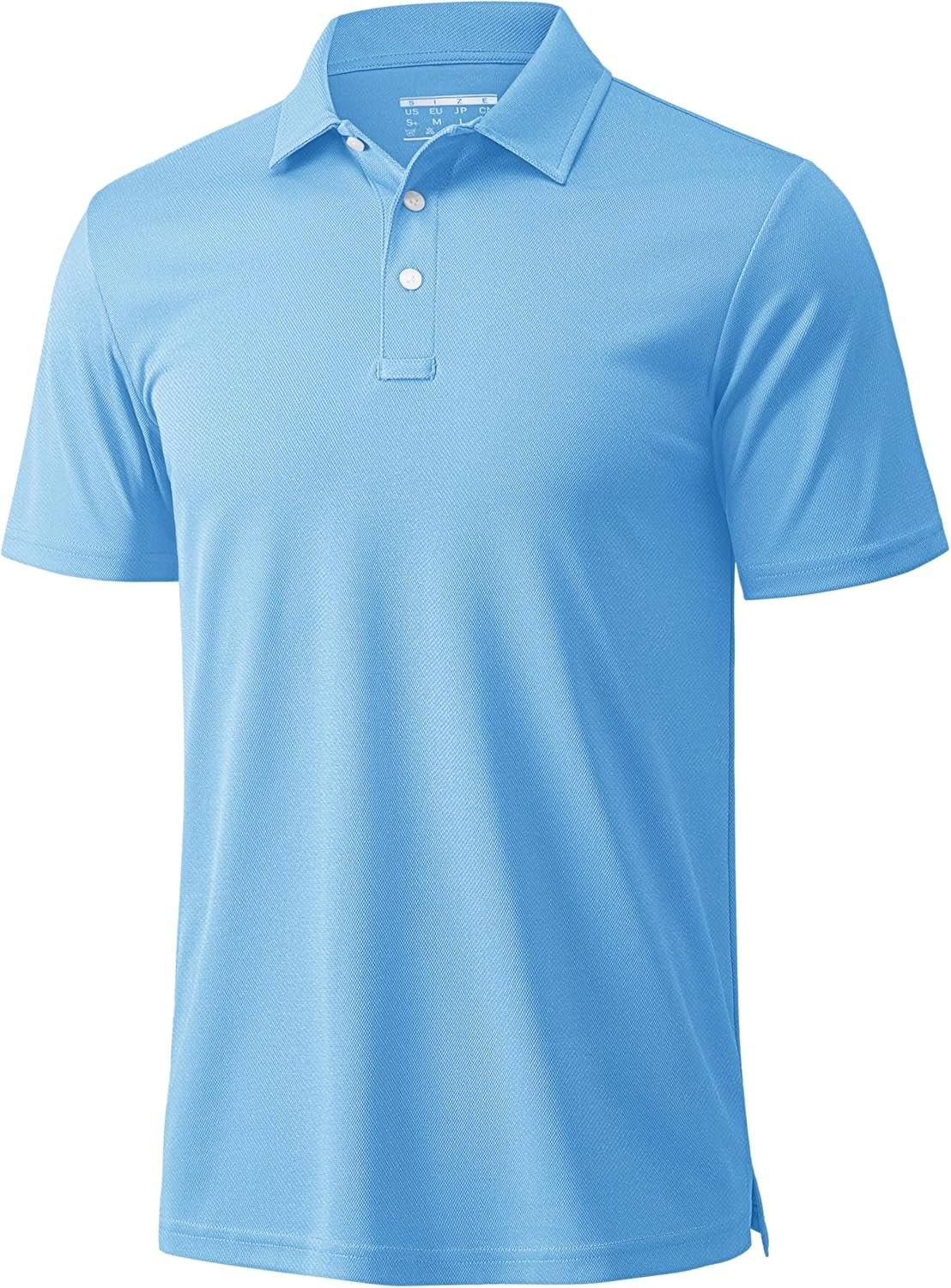 MAGCOMSEN Men's Polo Shirts 3 Buttons Casual Work T Shirts Quick Dry Short...