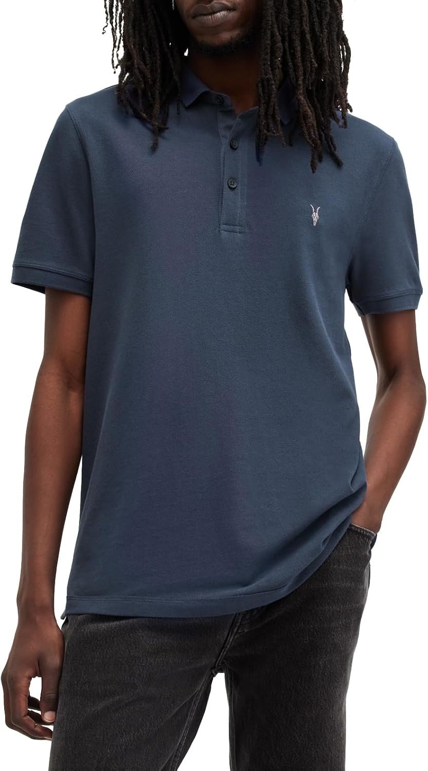 AllSaints Reform Short Sleeve Polo (Garnet)