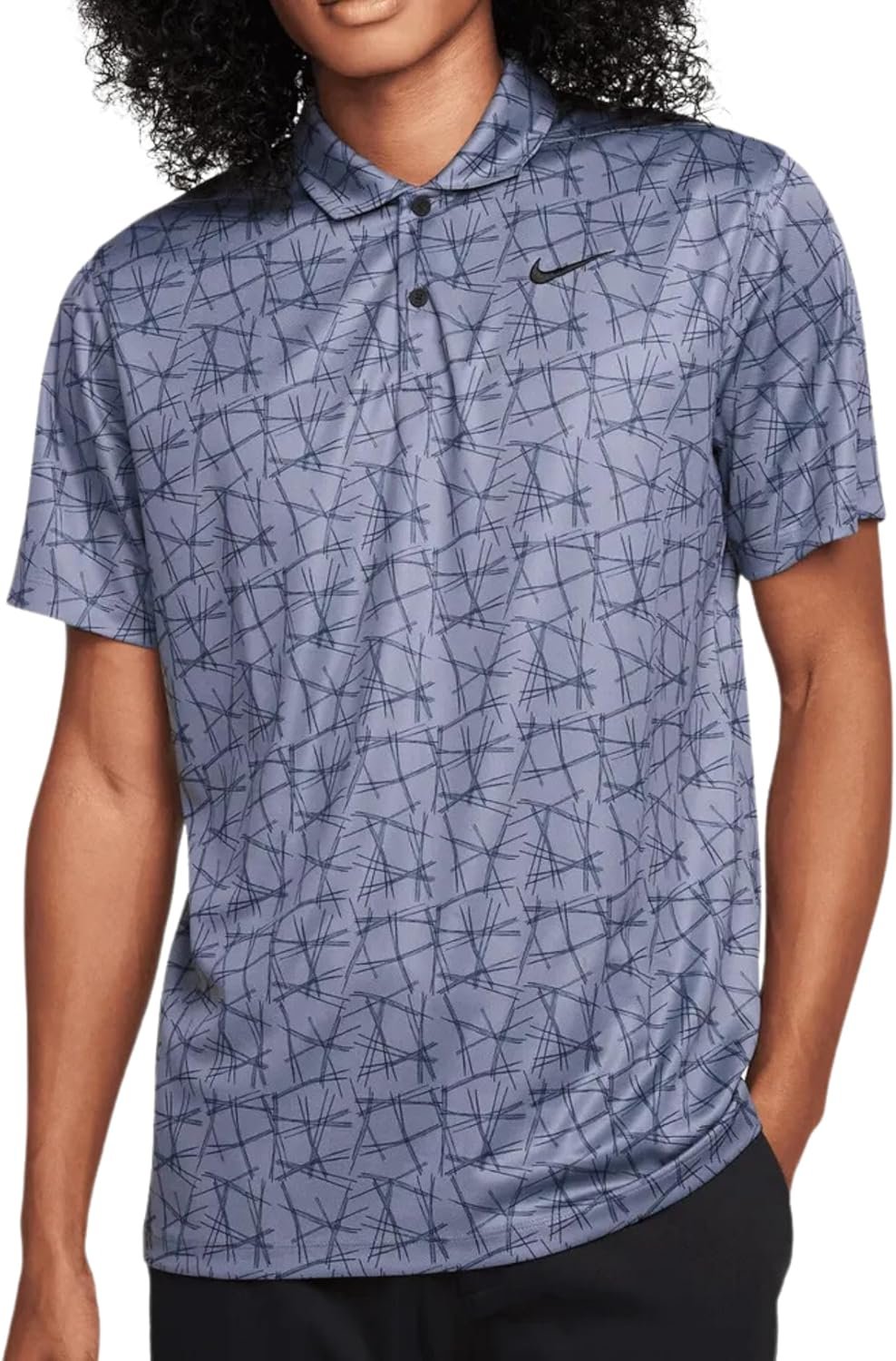 Nike Men's Dri-FIT Victory Golf Polo Light Carbon | Black (Print) X-Large