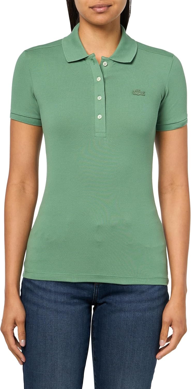 Lacoste Women's L.12.d Slim Fit Stretch Mini Piqué Polo Shirt