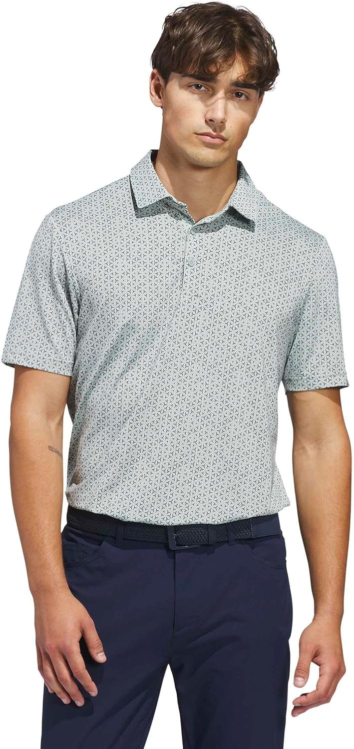 adidas Men's Ultimate365 Mesh Tango Print Climacool Polo Shirt (Wonder Sage)