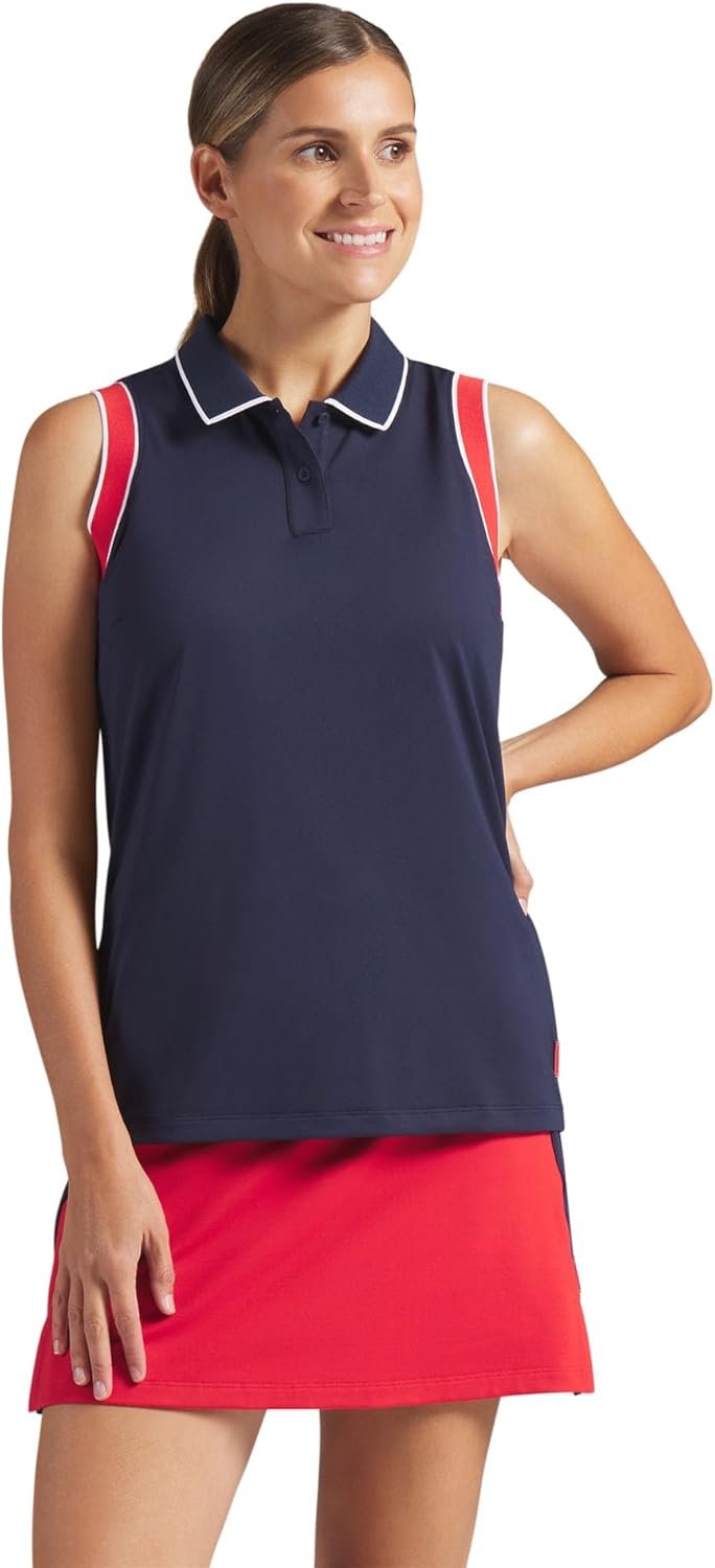 PUMA Women's X Volition Solid Sleeveless Golf Polo