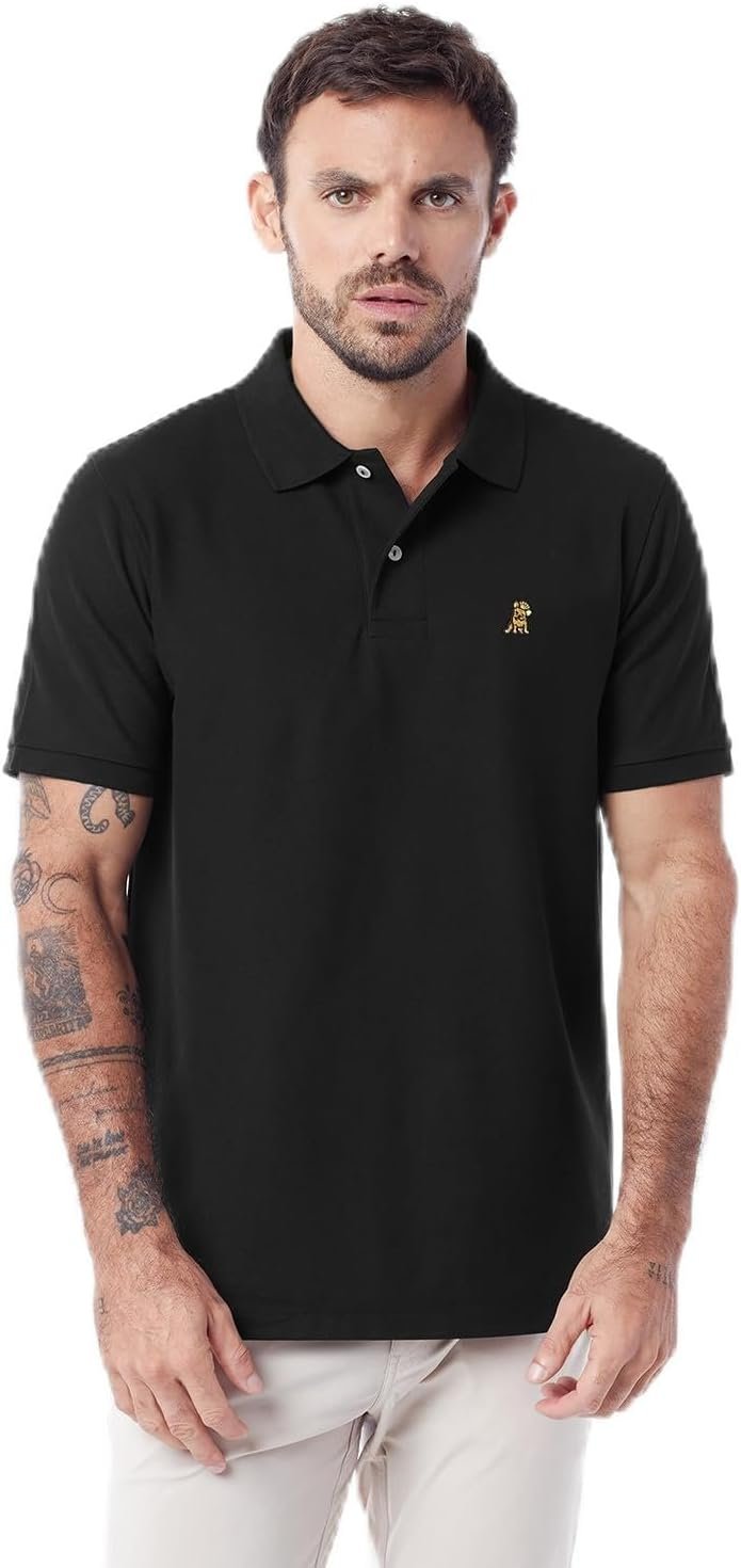 JAMES BARK Men’s Solid Color Polo Shirt – Short Sleeve Casual Golf Polo Style...